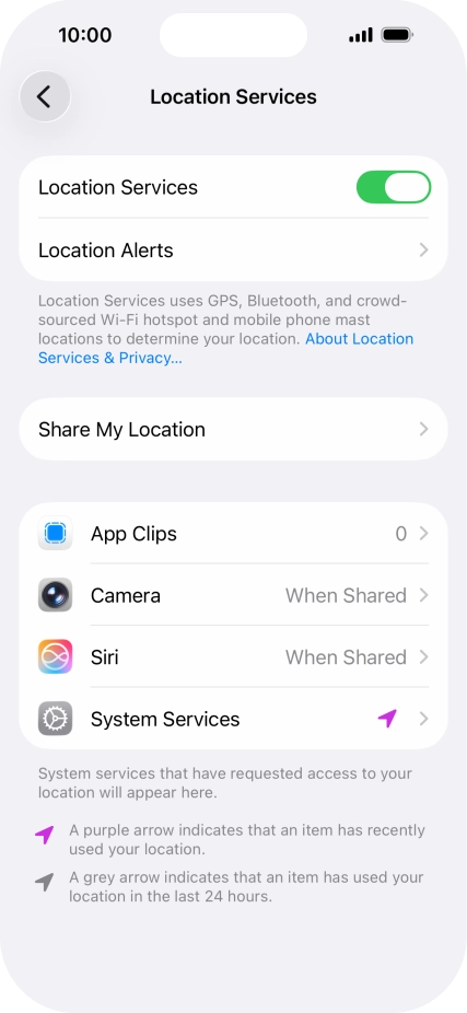 Press the required app. Press the required app.