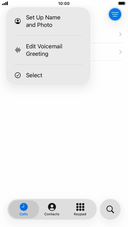 Press Edit Voicemail Greeting. Press Edit Voicemail Greeting.
