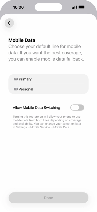 Press the required price plan. Press the required price plan.