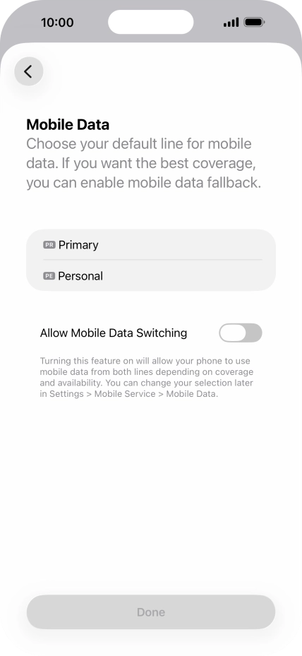 Press the required price plan. Press the required price plan.