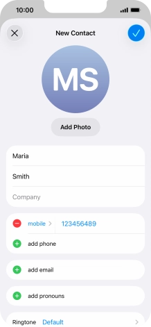Press the confirm icon. Press the confirm icon.