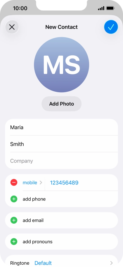 Press the confirm icon. Press the confirm icon.