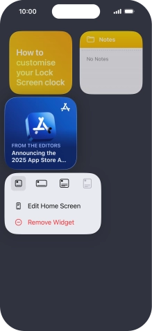 Press Remove Widget. Press Remove Widget.
