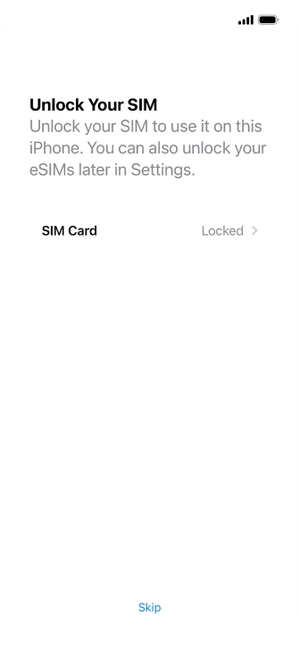 Press SIM Card. Press SIM Card.