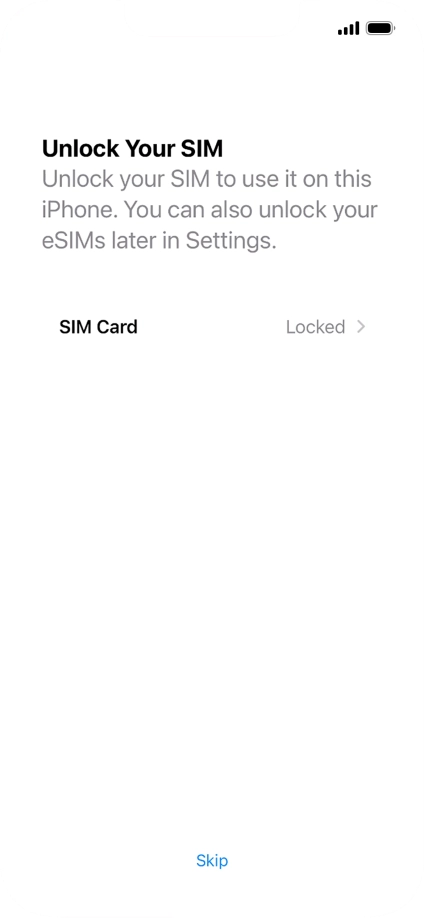 Press SIM Card. Press SIM Card.