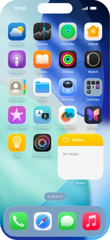 If you're using a Widget Stack: slide up or down on the stack to select the required widget. If you're using a Widget Stack: slide up or down on the stack to select the required widget.