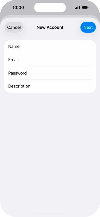 Press Description and key in the required name. Press Description and key in the required name.