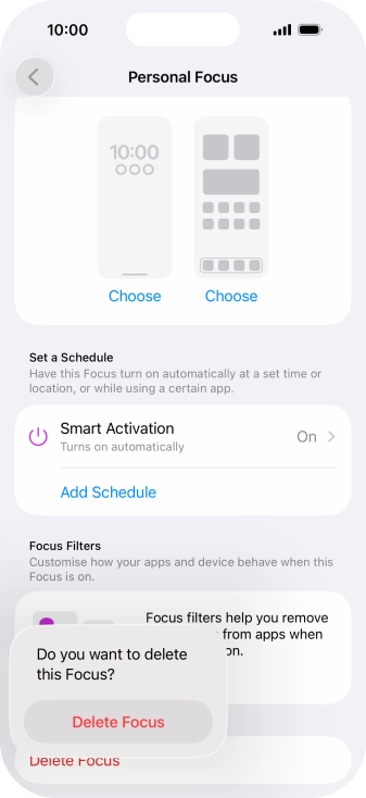 Press Delete Focus. Press Delete Focus.