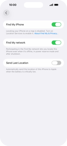 Press the indicator next to Press the indicator next to