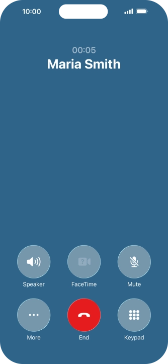 Press More during an ongoing call. Press More during an ongoing call.