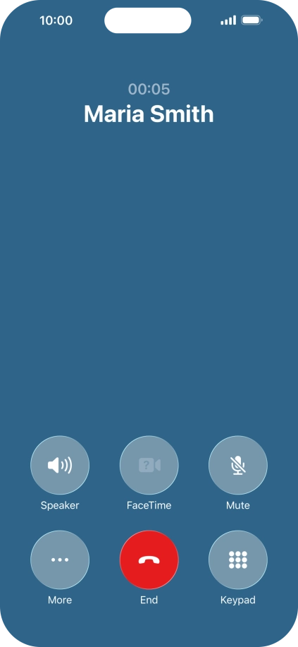 Press More during an ongoing call. Press More during an ongoing call.