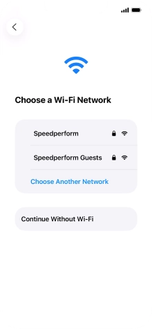 Press the required Wi-Fi network. Press the required Wi-Fi network.