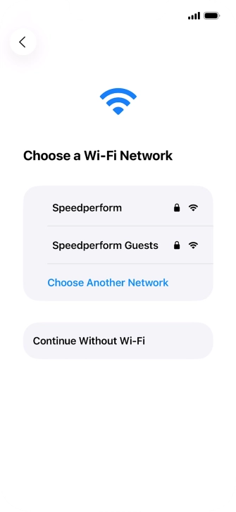 Press the required Wi-Fi network. Press the required Wi-Fi network.