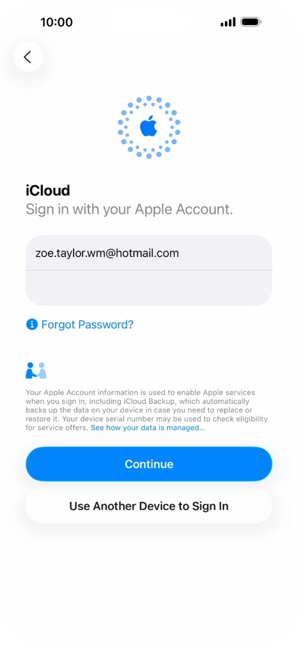 Press Continue. Press Continue.