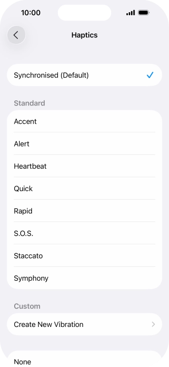 Press the required setting to turn on the function. Press the required setting to turn on the function.