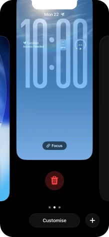 Press the delete icon. Press the delete icon.