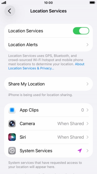 Press the required app. Press the required app.