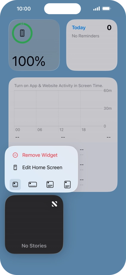 Press Remove Widget. Press Remove Widget.