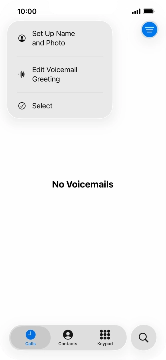 Press Edit Voicemail Greeting. Press Edit Voicemail Greeting.