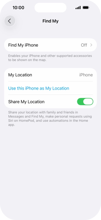 Press Find My iPhone. Press Find My iPhone.