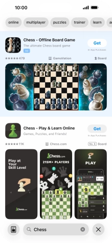 Press the required app. Press the required app.