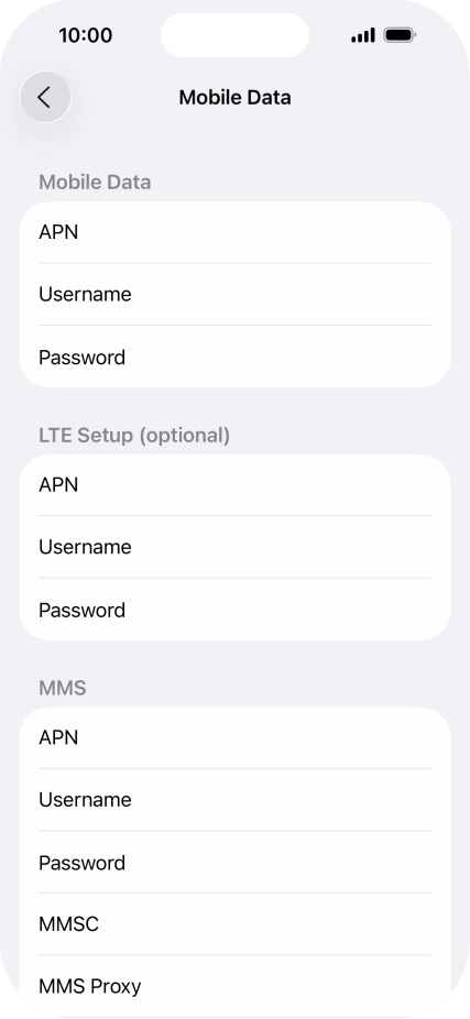 Press APN and key in wap.vodafone.co.uk. Press APN and key in wap.vodafone.co.uk.