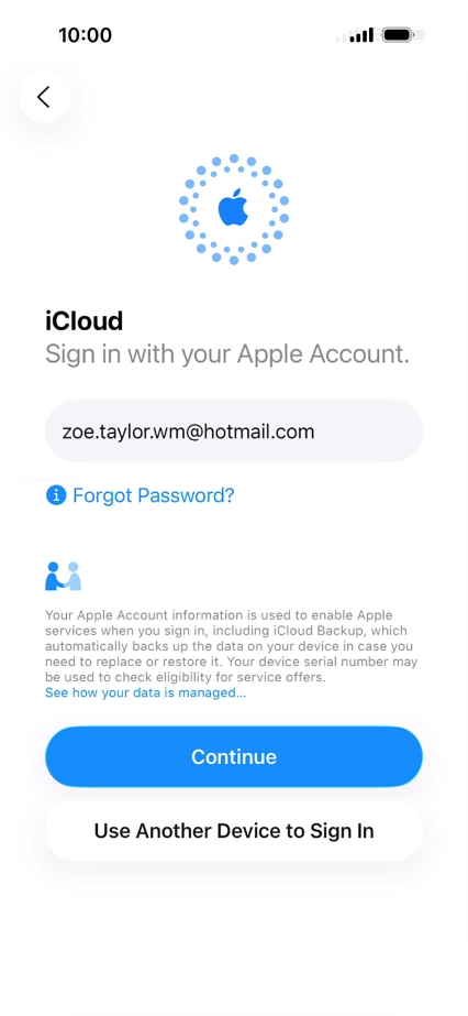 Press Continue. Press Continue.