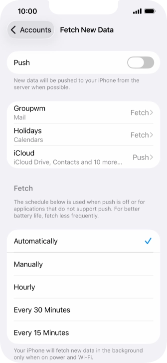 If you turn off the function, press the required setting. If you turn off the function, press the required setting.