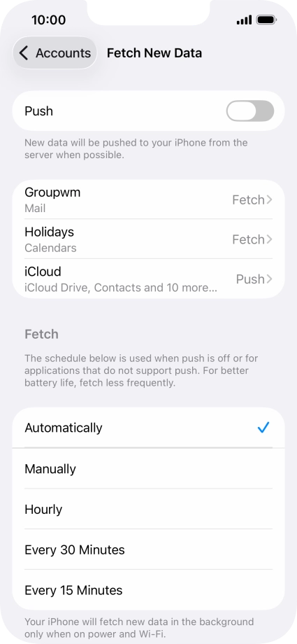 If you turn off the function, press the required setting. If you turn off the function, press the required setting.