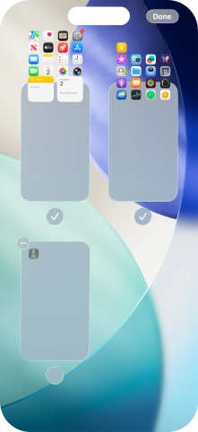 Press the delete icon next to the required home screen page. Press the delete icon next to the required home screen page.