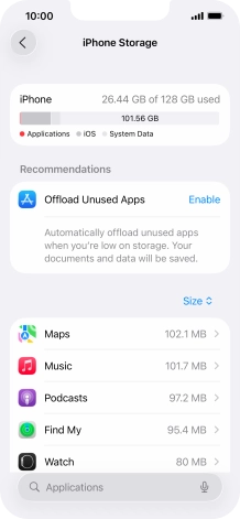 Press the required app. Press the required app.