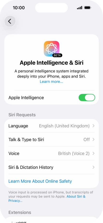 Press Talk & Type to Siri. Press Talk & Type to Siri.