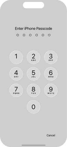 Use the phone lock code you created. Use the phone lock code you created.