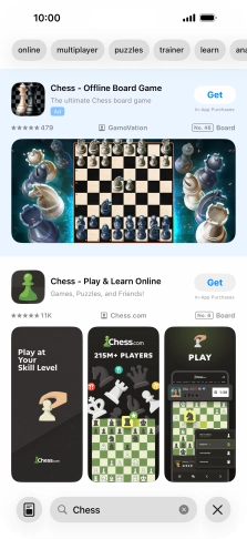 Press the required app. Press the required app.