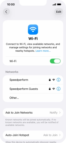 Press the required Wi-Fi network and key in the password for the Wi-Fi network. Press the required Wi-Fi network and key in the password for the Wi-Fi network.