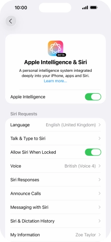 Press Talk & Type to Siri. Press Talk & Type to Siri.