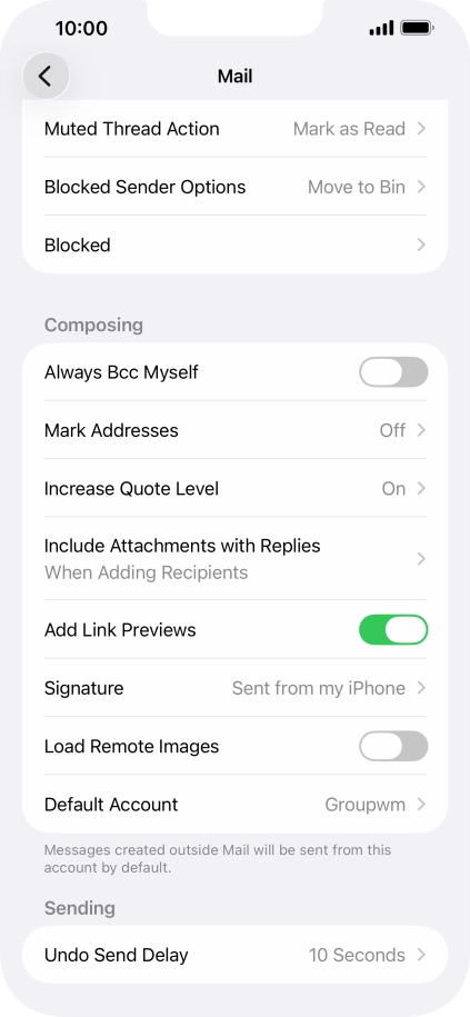 Press Default Account. Press Default Account.