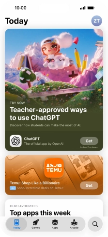 Press the search icon. Press the search icon.