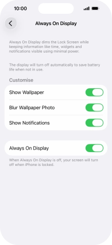 Press the indicator next to Press the indicator next to