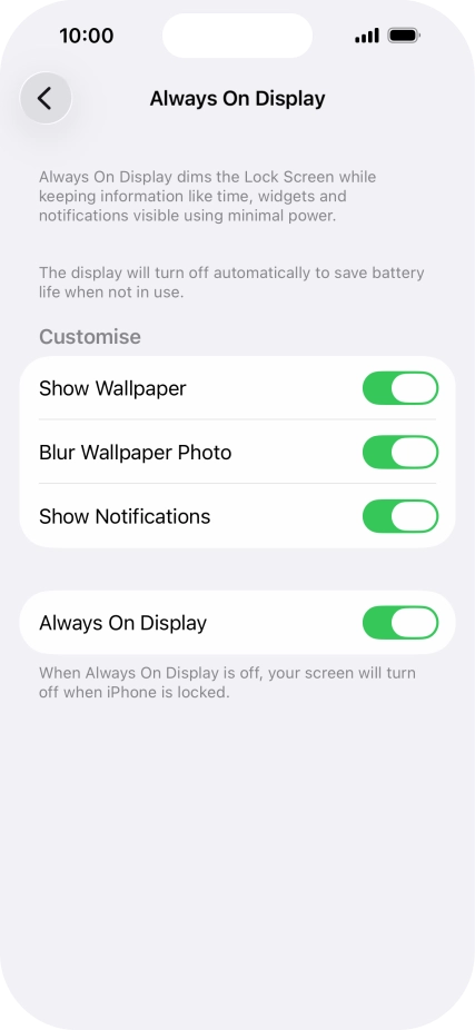 Press the indicator next to Press the indicator next to