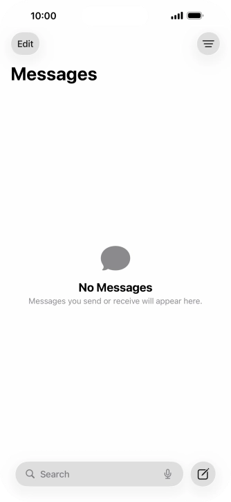 Press the new message icon. Press the new message icon.