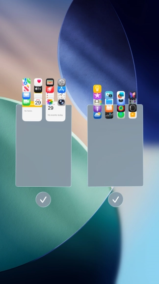 Press the Home key. Press the Home key.