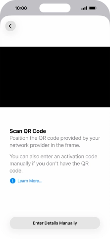 Place the QR code you've received inside the phone camera frame to scan the code. Your eSIM is transferred to your new phone over the internet. Place the QR code you've received inside the phone camera frame to scan the code. Your eSIM is transferred to your new phone over the internet.
