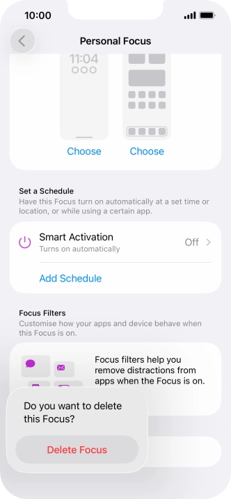 Press Delete Focus. Press Delete Focus.