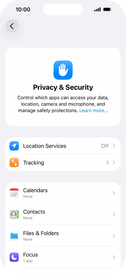 Press Location Services. Press Location Services.