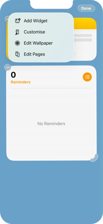 Press Add Widget. Press Add Widget.
