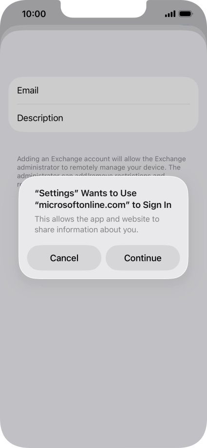 Press Continue. Press Continue.