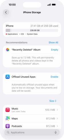Press the required app. Press the required app.