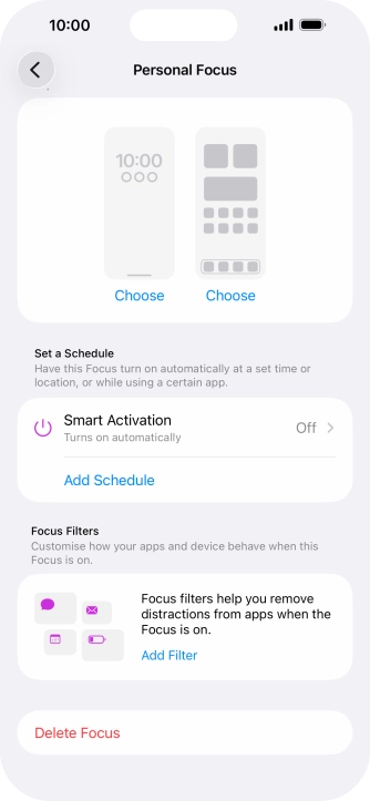 Press the required setting below Press the required setting below