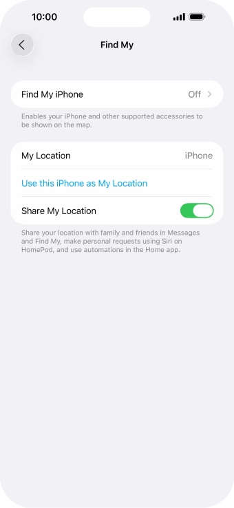 Press Find My iPhone. Press Find My iPhone.